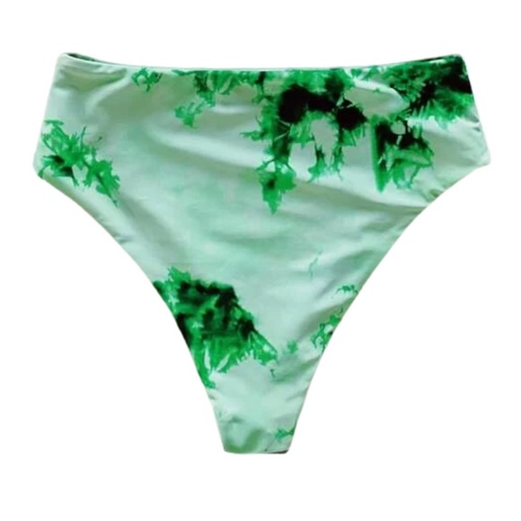 SHEIN | Mint Green Tie Dye High Waisted Bikini Bottoms NEW - Picture 3 of 6